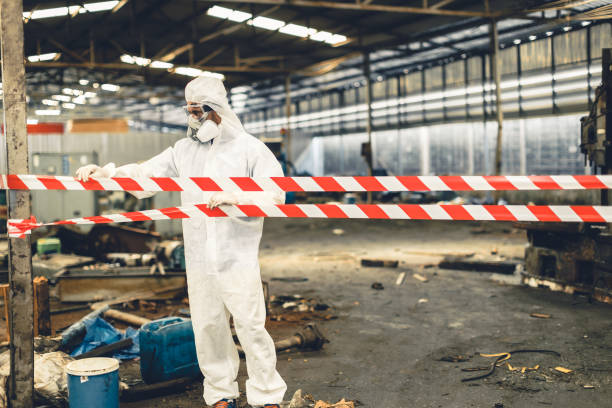 Professional Drug Lab Cleanup technician working in Urbana, IA
